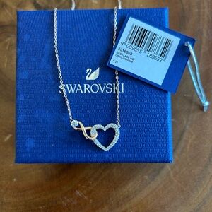 Swarovski Heart and Infinity Rose Gold Necklace